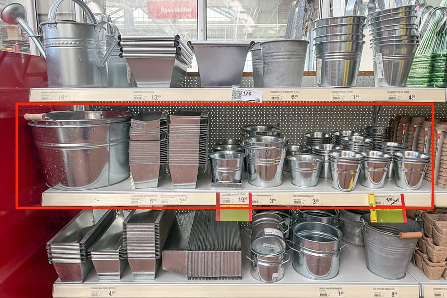 Inhalt Regalebene: Gartenbedarf 